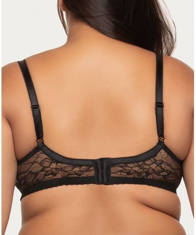 Women's Full Figure Lace Underwire Bra J5537 Black $10.59 Bras