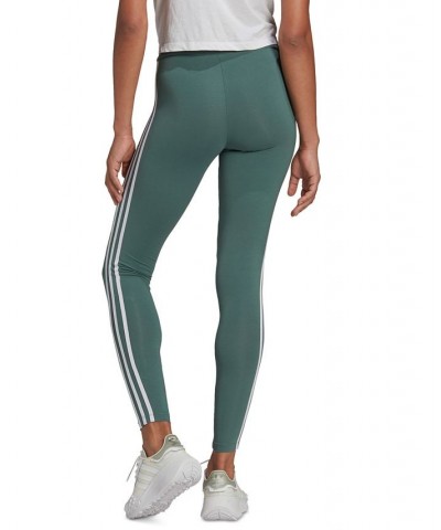 Women's 3-Stripes Full Leggings Green $30.00 Pants