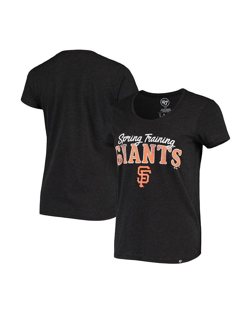 Women's Black San Francisco Giants Spring Training Faded Script Scoop Neck T-shirt Black $18.00 Tops