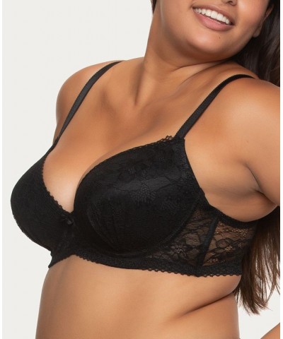 Women's Full Figure Lace Underwire Bra J5537 Black $10.59 Bras