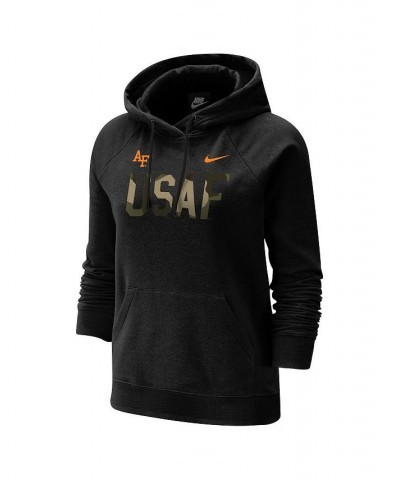 Women's Black Air Force Falcons Rivalry Varsity Fleece Pullover Hoodie Black $33.75 Sweatshirts