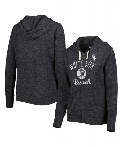 Women's Black Chicago White Sox Training Camp Tri-Blend Full-Zip Hoodie Black $32.00 Sweatshirts