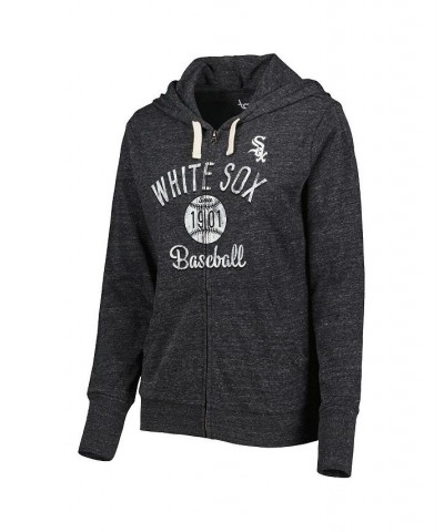 Women's Black Chicago White Sox Training Camp Tri-Blend Full-Zip Hoodie Black $32.00 Sweatshirts