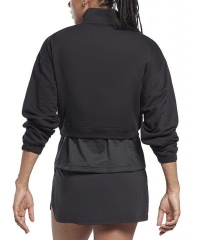 Women's Workout Ready Quarter-Zip Sweatshirt Black $26.22 Tops