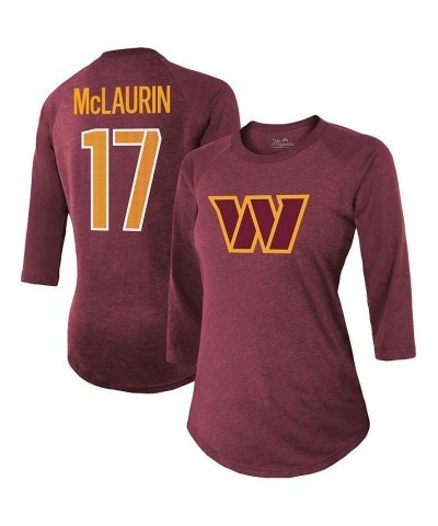 Women's Threads Terry McLaurin Burgundy Washington Commanders Name & Number Raglan 3/4 Sleeve T-shirt Burgundy $29.40 Tops