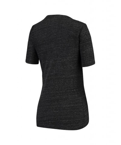 Women's Heathered Black Brooklyn Nets Tri-Blend U-Neck Jersey T-shirt Heathered Black $23.51 Tops