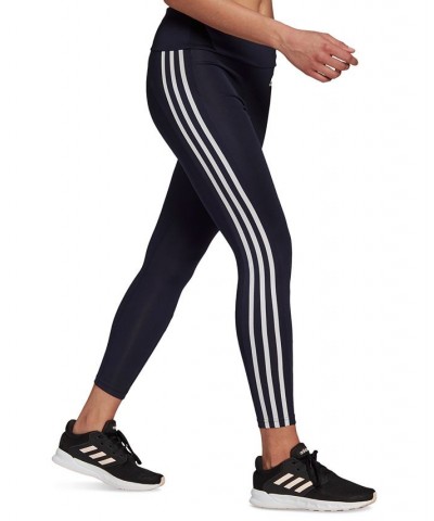 Women's High-Rise 3-Stripe 7/8 Performance Tights Navy $18.00 Pants