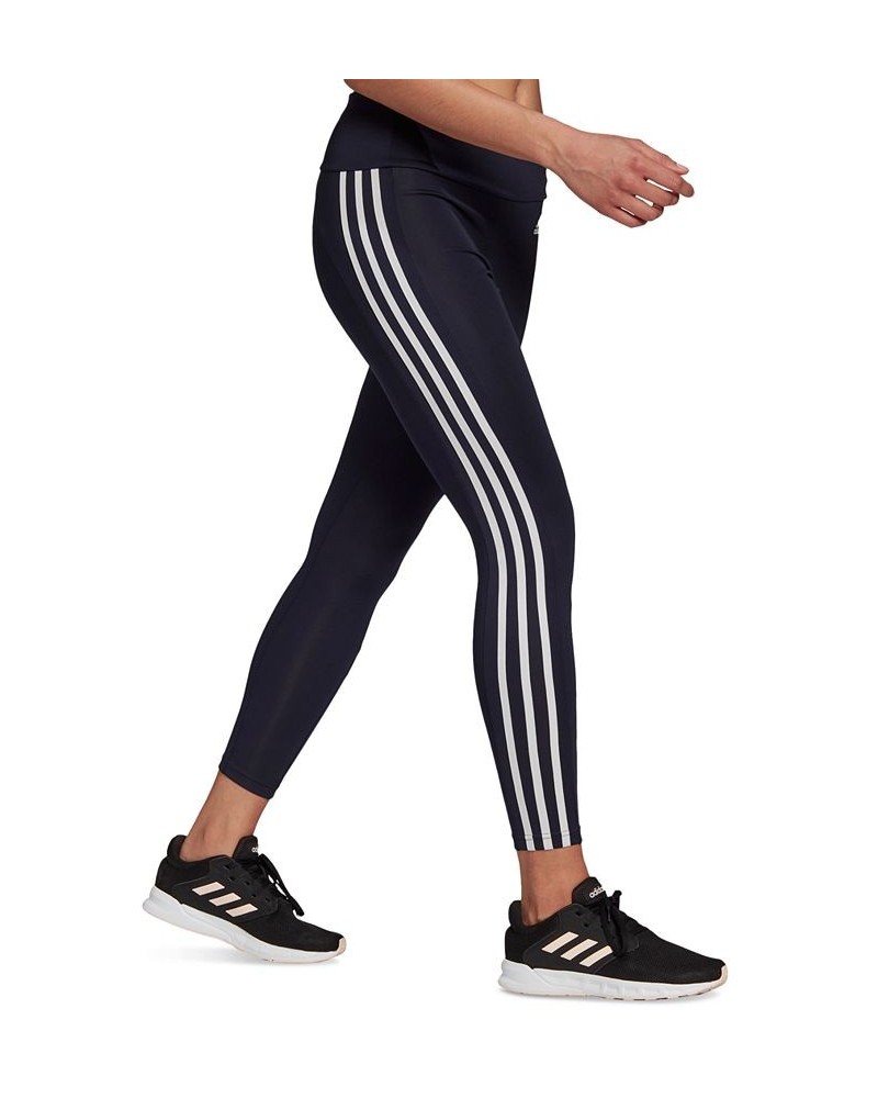 Women's High-Rise 3-Stripe 7/8 Performance Tights Navy $18.00 Pants