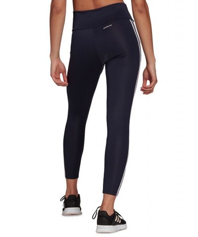 Women's High-Rise 3-Stripe 7/8 Performance Tights Navy $18.00 Pants