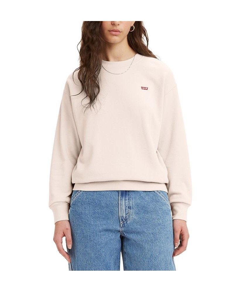 Women's Standard Crewneck Sweatshirt Pearl Blush $30.79 Sweatshirts