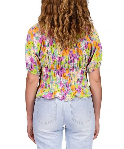 Women's V-Neck Smocked Waist Top Fresh Garden $41.83 Tops