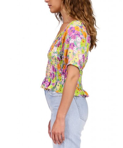 Women's V-Neck Smocked Waist Top Fresh Garden $41.83 Tops