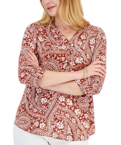 Women's Vacation Top Brown $14.48 Tops