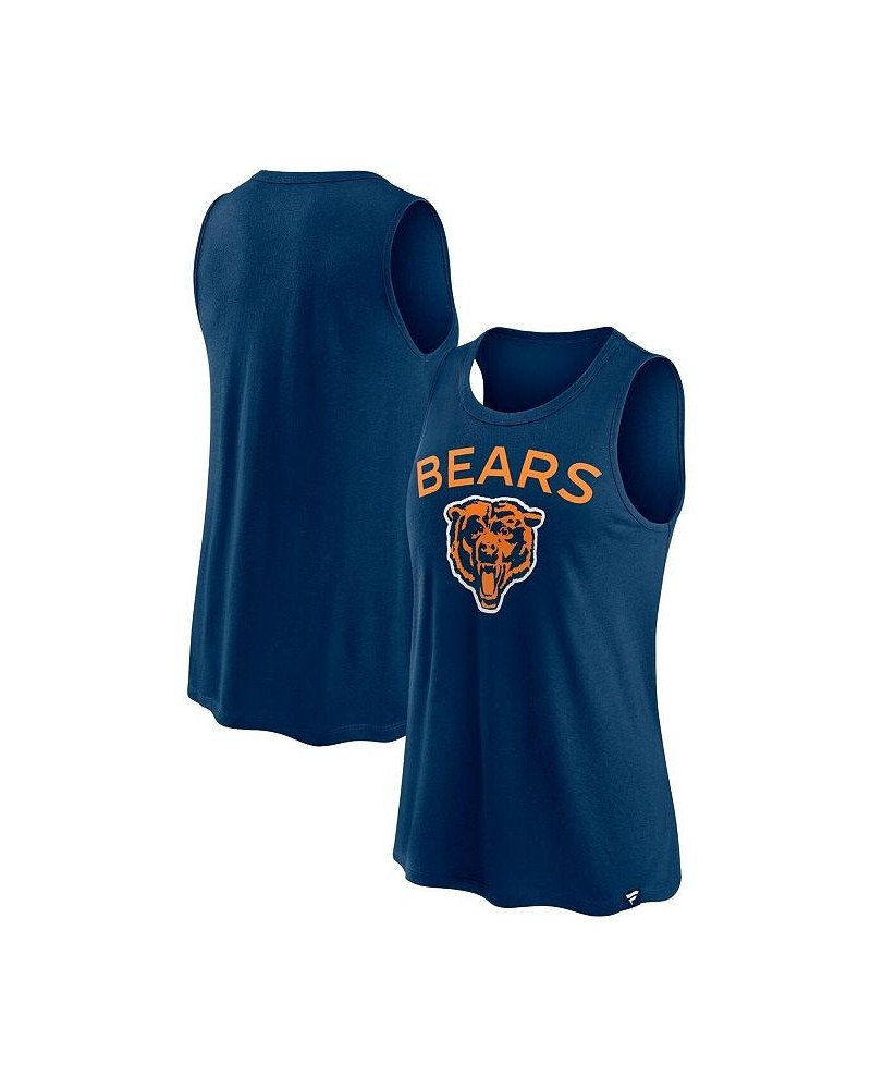 Women's Branded Navy Chicago Bears Team Root For Tank Top Navy $19.20 Tops