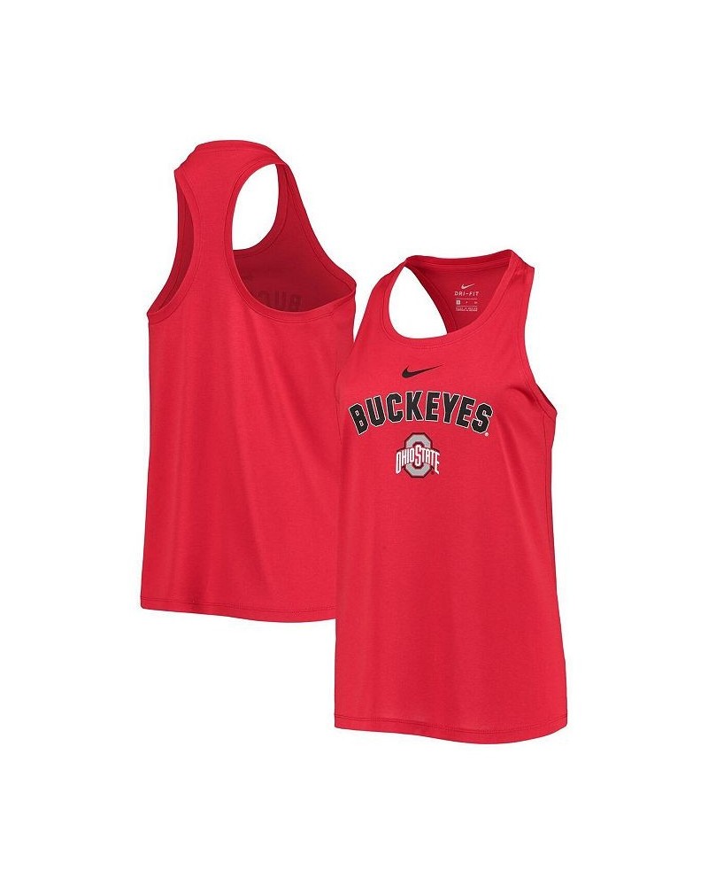 Women's Scarlet Ohio State Buckeyes Arch and Logo Classic Performance Tank Top Scarlet $18.90 Tops