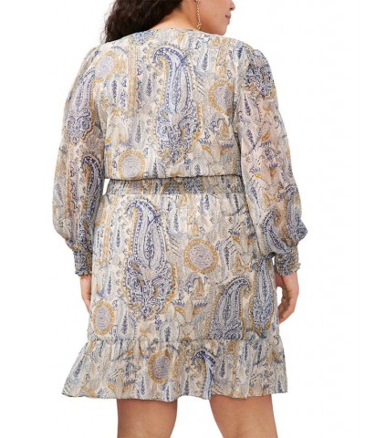 Plus Size Printed Crossover Smocked-Waist Ruffled Dress CREAM MULTI $36.34 Dresses