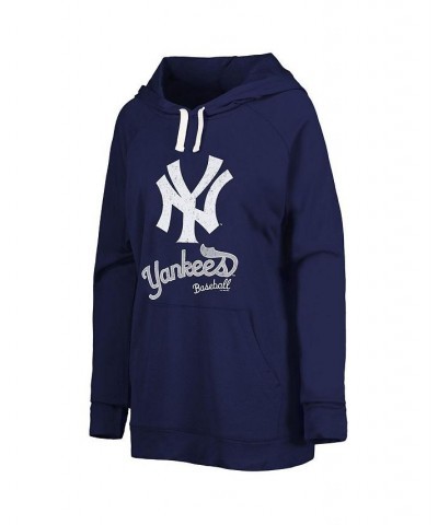 Women's Navy New York Yankees Pre-Game Raglan Pullover Hoodie Navy $41.59 Sweatshirts