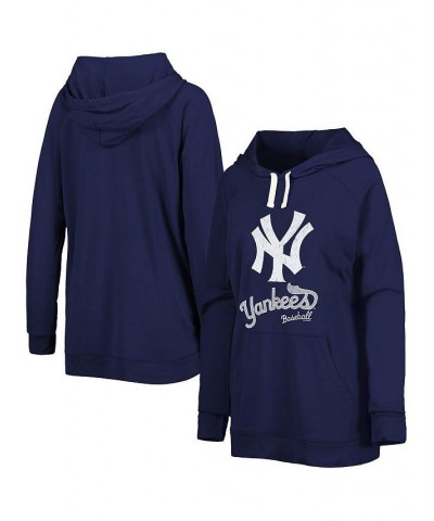 Women's Navy New York Yankees Pre-Game Raglan Pullover Hoodie Navy $41.59 Sweatshirts