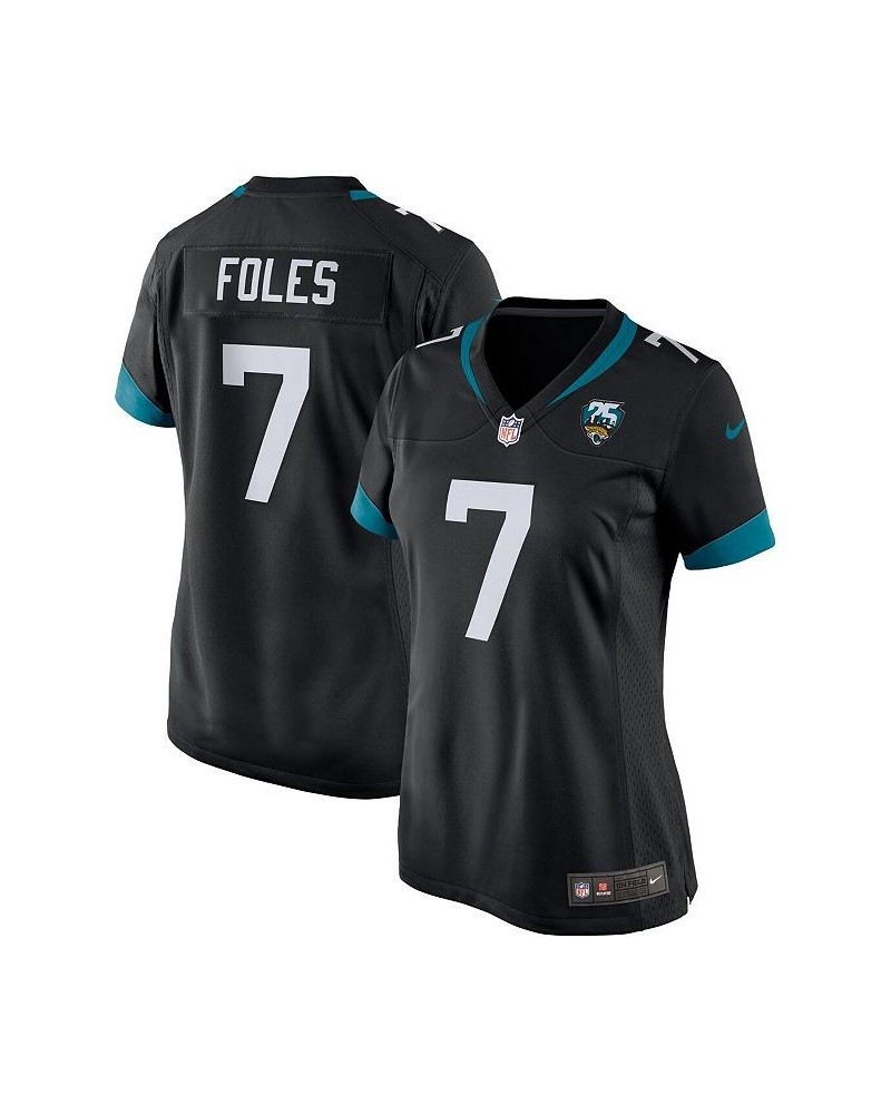 Women's Nick Foles Black Jacksonville Jaguars 25th Season Game Jersey Black $54.60 Jersey