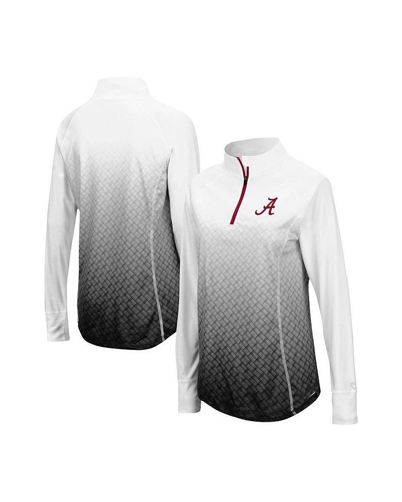 Women's Black Alabama Crimson Tide Magic Ombre Quarter-Zip Raglan Jacket Black $30.00 Jackets