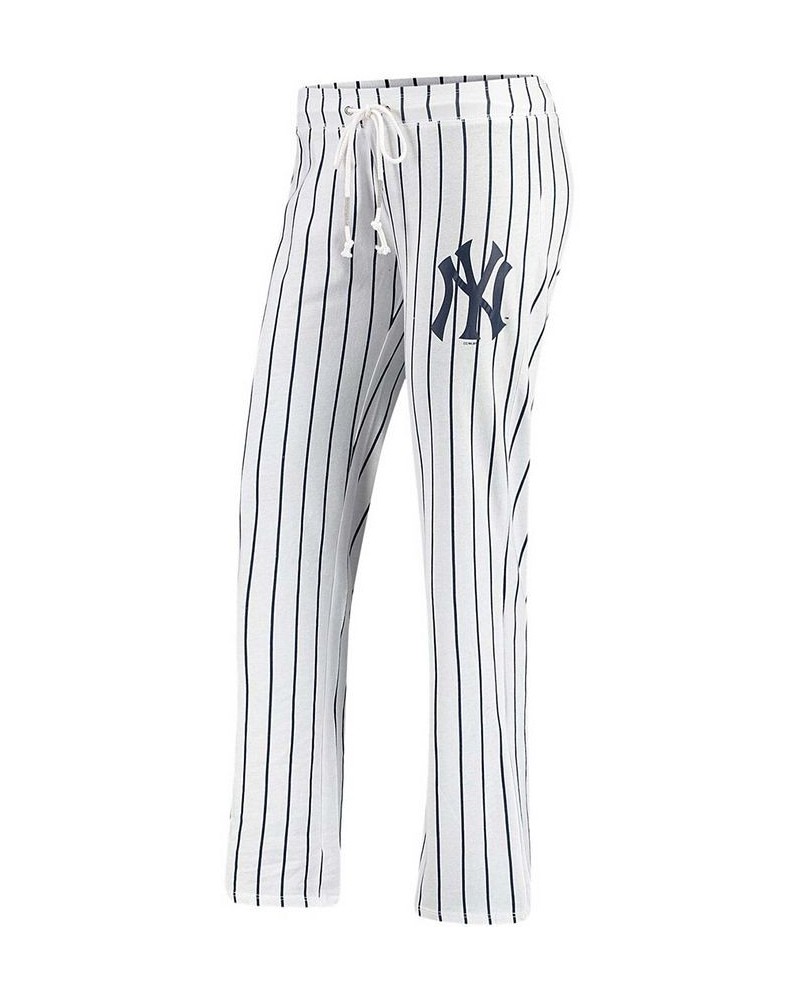 Women's White New York Yankees Vigor Pinstripe Sleep Pant White $24.74 Pajama