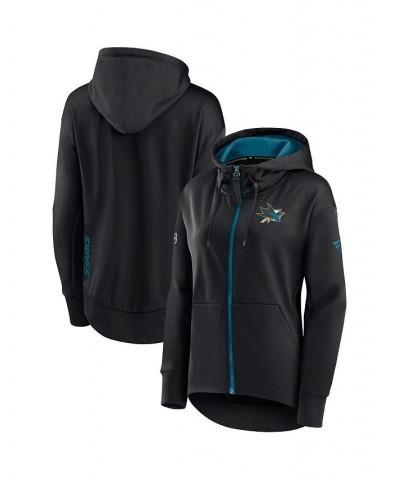 Women's Branded Black San Jose Sharks Authentic Pro Rink Full-zip Hoodie Black $43.85 Sweatshirts