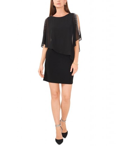 Women's Split Sleeve Dress Black $52.36 Dresses