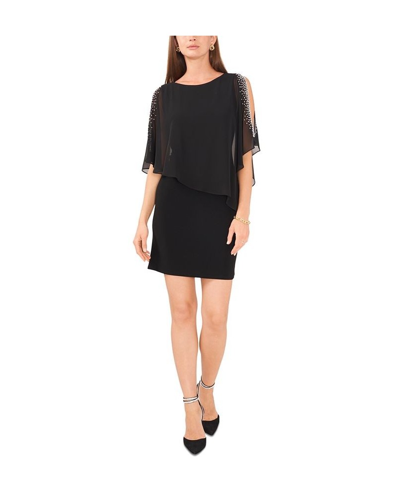 Women's Split Sleeve Dress Black $52.36 Dresses