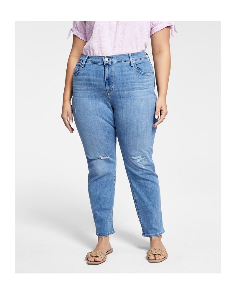 Trendy Plus Size 724 High-Rise Straight-Leg Jeans Slate Fixer $38.49 Jeans