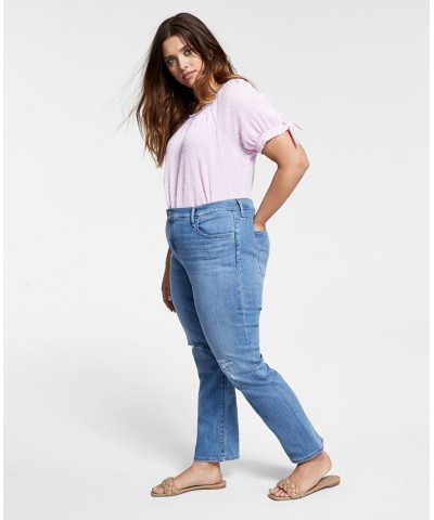 Trendy Plus Size 724 High-Rise Straight-Leg Jeans Slate Fixer $38.49 Jeans