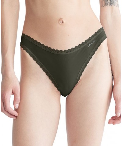 Women's Lace-Trim Thong Underwear QD3705 Money Tree $10.83 Panty