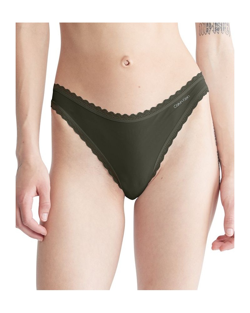 Women's Lace-Trim Thong Underwear QD3705 Money Tree $10.83 Panty