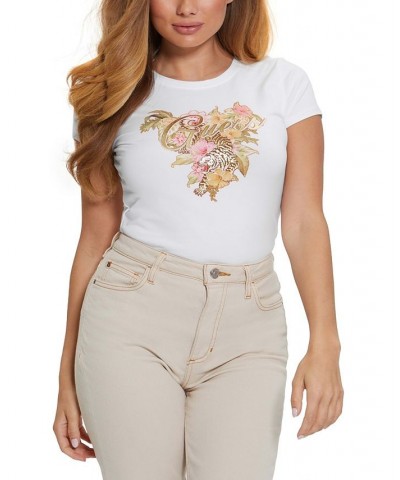 Women's Eco Hibiscus Logo T-Shirt White $21.07 Tops