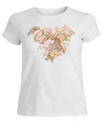 Women's Eco Hibiscus Logo T-Shirt White $21.07 Tops