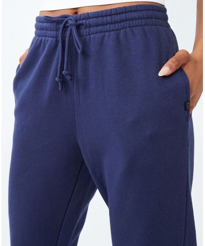 Women's Plush Sweatpant Jogger Vintage-Inspired Navy $23.84 Pants