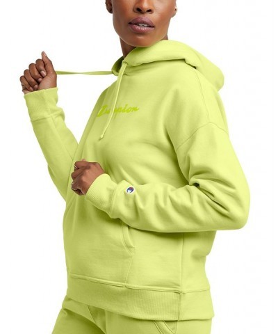 Women's Relaxed Logo Fleece Sweatshirt Hoodie Green $24.60 Sweatshirts