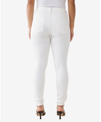 Women's Halle High Rise Super Skinny Jeans Optic White with Destroy $35.87 Jeans