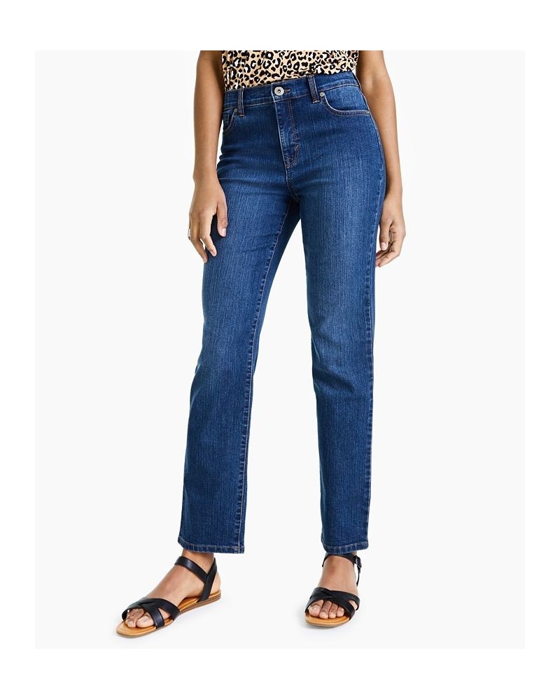 Petite High Rise Natural Straight-Leg Jeans Astor $17.09 Jeans