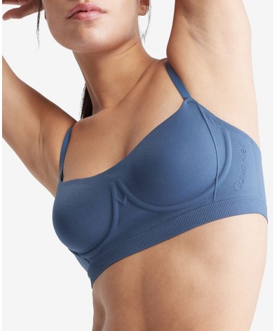 Women's Bonded Flex Balconette Bralette QF6609 Blue $17.72 Bras