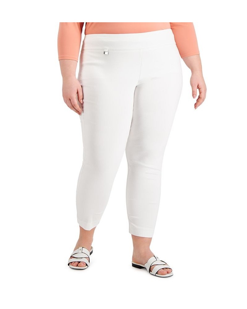 Petite Plus Size Pull-On Skinny Pants Bright White $16.50 Pants