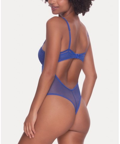 Women's Anika Lace Bodysuit Blue $24.75 Lingerie