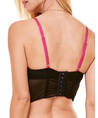 Caroline Women's Unlined Cropped Bustier Black $22.53 Bras