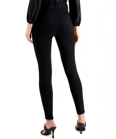 Petite High-Waisted Ponté-Knit Curve Creator Pants Deep Black $23.85 Pants