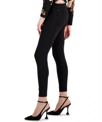 Petite High-Waisted Ponté-Knit Curve Creator Pants Deep Black $23.85 Pants