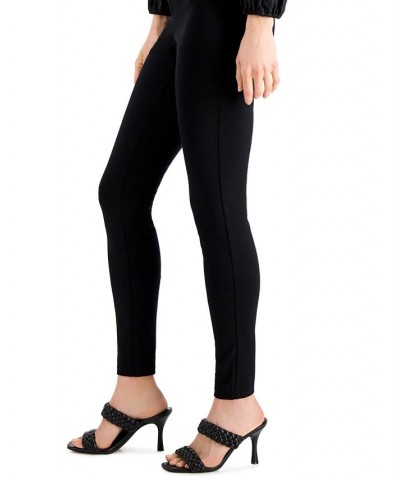 Petite High-Waisted Ponté-Knit Curve Creator Pants Deep Black $23.85 Pants