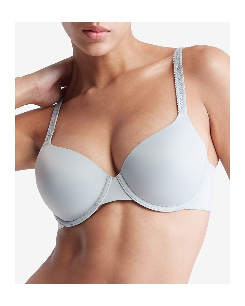 Women's Liquid Touch Lightly Lined Perfect Coverage Bra QF4082 Gray $19.55 Bras