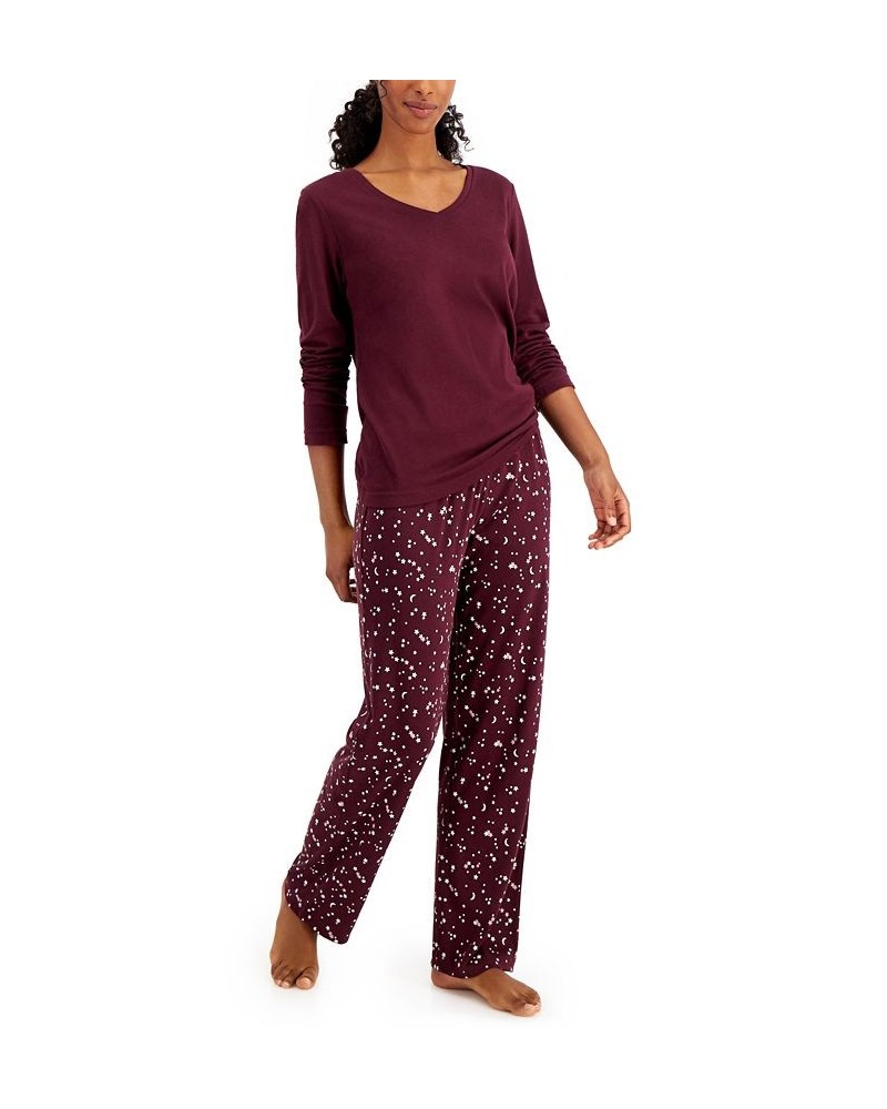 Cotton Pajama Set Red $17.88 Sleepwear