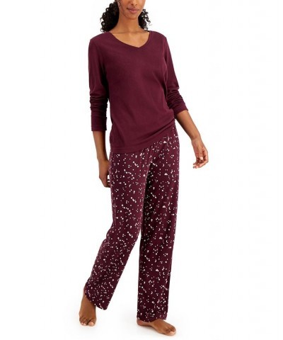 Cotton Pajama Set Red $17.88 Sleepwear