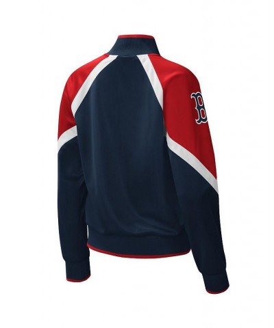 Women's Navy Boston Red Sox Touchdown Raglan Full-Zip Track Jacket Navy $46.92 Jackets