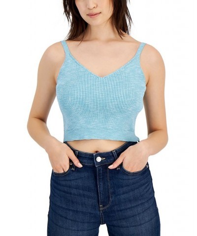 Women's Cropped Sweater Tank Top Maui Blue $14.17 Sweaters